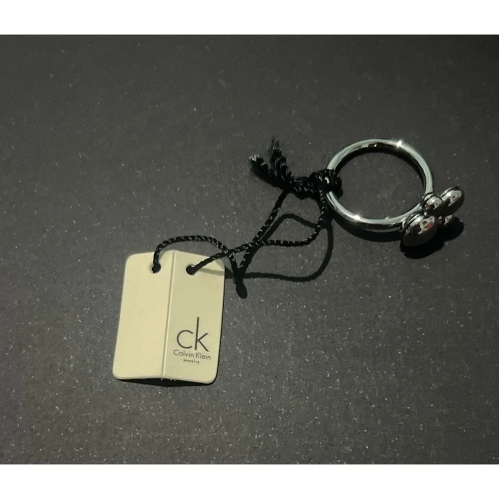 NWT‎ CALVIN KLEIN SILVER SPIN FIDGET RING SIZE 7 MSRP $110